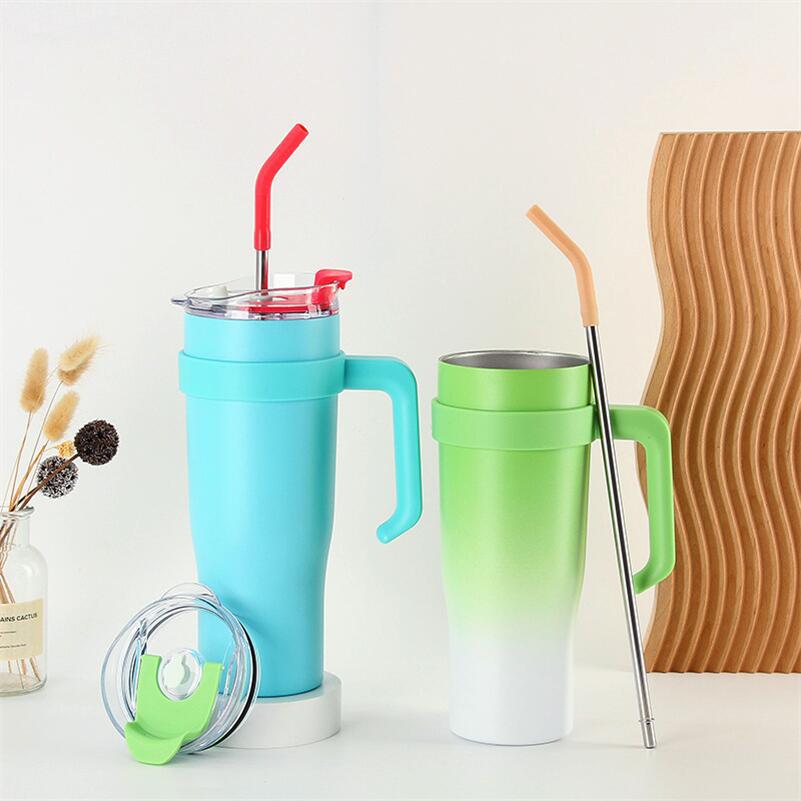 304 Stainless Steel Water Cup For Girls, High-looking, Large-capacity, Internet Celebrity, Seamless Liner, Big Mac Ice Cup With Straw