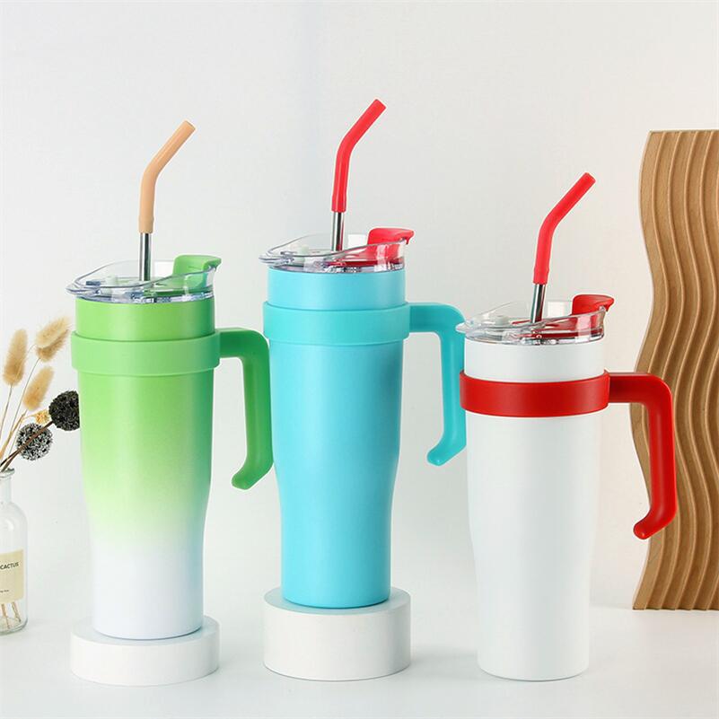 304 Stainless Steel Water Cup For Girls, High-looking, Large-capacity, Internet Celebrity, Seamless Liner, Big Mac Ice Cup With Straw