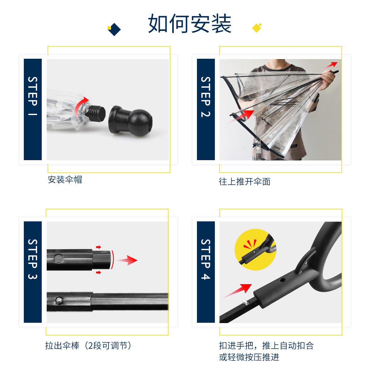 Transparent Pet Umbrella Dog C- Type Umbrella Pet Products